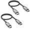 deleyCON 2x 0,30m USB C Kabel PD3.0 (60W Schnellladekabel) Kurzes 30cm USB-C auf USB-C Ladekabel für iPhone 16 15 Pro Max Samsung Galaxy S25 S24 S23 S22 Pixel iPad Pro MacBook Air Tablets Switch PS5