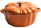 BESTXH Orange,1.5L, Cocotte en Fonte, Pot à Potiron avec Couvercle, Pot à Potiron éMaillé 1,5 L, Pot à Potiron en Fonte, Pot à Potiron en Forme De Marmite Fabriqué en éMail