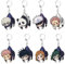 Puruuige Satoru Gojo-Schlüsselanhänger, Acryl, 6 cm, super süßer Anime-Anhänger, Geschenk, Figuren-Schlüsselanhänger für Anime-Fans, 6 Stück, 8 Stück., 2.4in