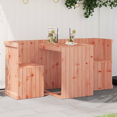 Youuihom Set da Salotto per Terrazza Mobile Esterno Balcone Set da Balcone a 2 Posti in Legno Massello di Douglas Adatto per Balconi, Giardini, Bordo Piscina, Portici