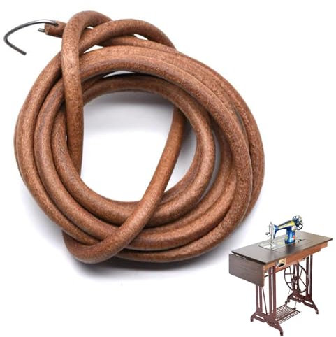 GVSS Riemen für Nähmaschine aus Leder, 183 cm x 5 mm, Antriebsriemen aus robustem Leder, für alte Nähmaschinen, Pedal, Ersatz für Haushaltsgürtel