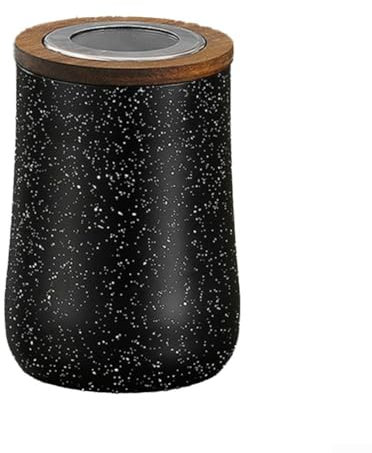 Honseadek Edelstahl-Kaffeebehälter, luftdicht versiegelter Behälter, zur Aufbewahrung von Kaffee, Tee, Zuckerwürfeln usw. (Flash Black)