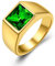 GoldChic JEWELRY Siegelring Herren Edelstahlring Gravur Gold Ring mit Geburtsstein 8MM breit Eheringe 62mm Verlobungsring Zirkonia Ring Accessoires Schmuck
