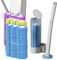 Disposable Toilet Brush, Toilet Bowl Cleaner Brush with 72 pcs Refills,Disposable Toilet Cleaning System with Holder for Bathroom Cleaning (Brush set + 72 brush head (3 flavors))