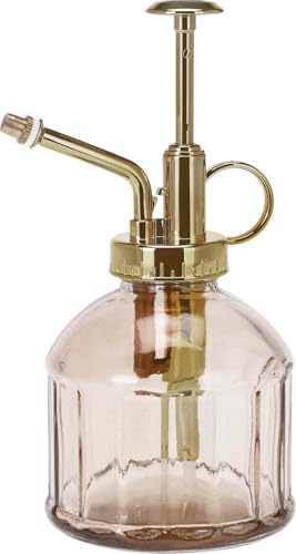 Muddy Hands 200ml Glass Plant Mister - Vintage Spray Bottle with Pump - Outdoor Garden Flower Indoor Home House Plant Fine Mist Sprayer Watering Can (Clear)