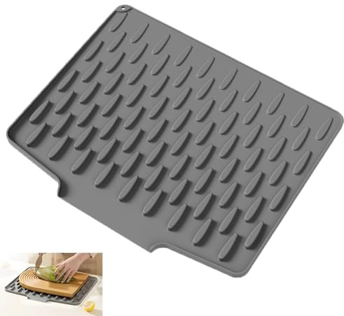Ktnyl Escurreplatos Silicona, Alfombrilla Escurreplatos, Multiusos, Adecuado para Escurrir Frutas, Platos y Palillos