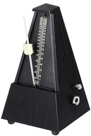 QUARKZMAN Mechanischer Metronom Hohe Präzision Musiktimer Ebenholz Farbe | Universeller Musikmetronom, Für Piano Gitarre Violine Ukulele Spieler