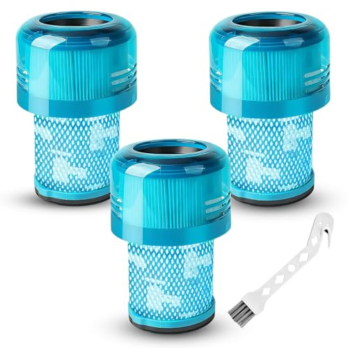 ACOMTUO 3 filtri per aspirapolvere Dyson V12 Detect Slim, filtro Dyson v12 Detect Slim Absolute con spazzola di pulizia, filtro Dyson V12, Absolute Extra/Total Clean/Fluffy