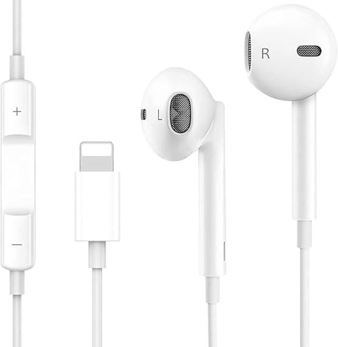 Qi Gxinr In-Ear Headphones for iPhone 12,Wired Earphones with Microphone and Volume Control, Compatible with iPhone 14/13 Pro/12/12Pro/11/11Pro/X/XS/SE/XR/8Plus/7Plus