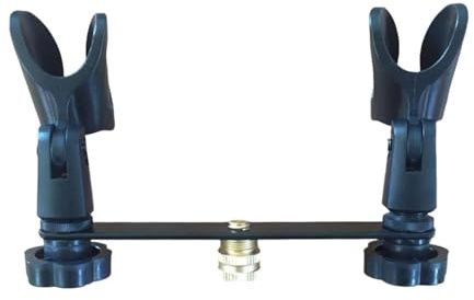 Yunhgft Double Microphones Clips 180° Adjustable Stable Compact Space Saving Sturdy