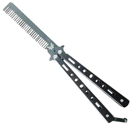 ALCXAZS Stylish Hair Trimmer Brush Pocket Combs for Training Camping Hiking Knife Foldable