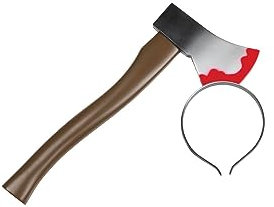 Bristol Novelty Axe in Head Costume | Brown, Multicolor,One Size