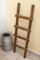 Dekoleiter Handtuchhalter, Vintage, Shabby chic Holz 118 x 39 x 5 cm, Dunkelbraun