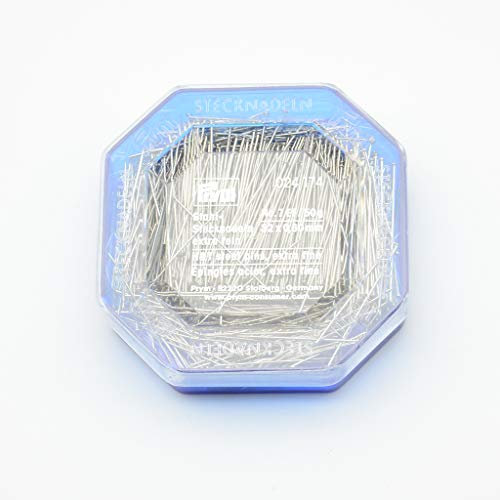Prym 024174 Stecknadeln, 0,60 x 32mm, silberfarbig, 50g, Kunststoffdose