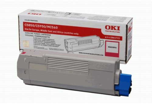 OKI 43865722 Toner magenta, 6.000 Seiten/5% für C 5850/5850 N/5950/5950 CDTN/DN/DTN/N