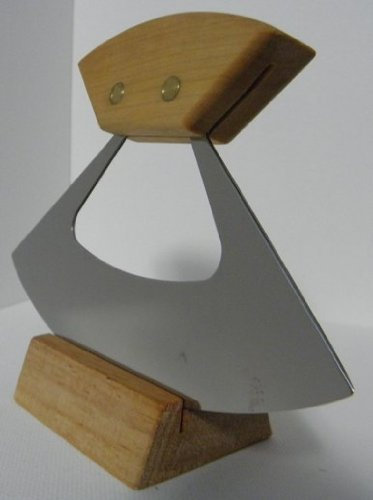Alaska Umialik Style Ulu Messer mit Alaska-Birkenholzgriff und 15,2 cm Klinge