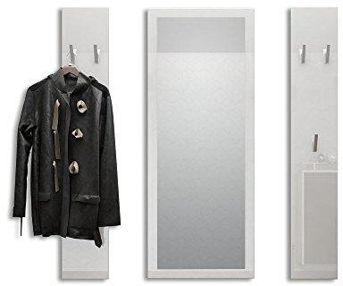Vladon Garderobenset Garderobe Spot, Made in Germany, in Weiß Hochglanz