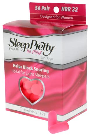 Hearos Sleep Pretty in Pink Damen-Ohrstöpsel, 56 Stück