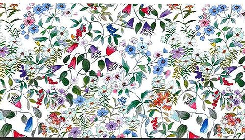 Provencestoffe.com Meterware, Stoff, Pflegeleicht, Frühling, Blumenwiese, Digitaldruck, Dekostoff,