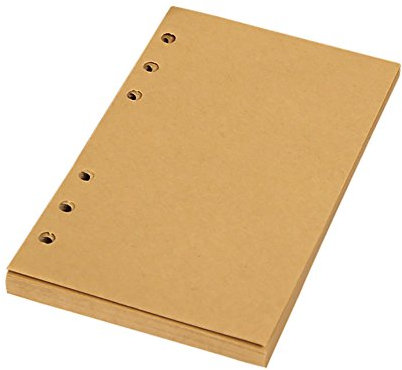 Zhi Jin, raccoglitore ricaricabile con inserti, adatto per quaderni e taccuini. Formato: A5. Con portapenne A5 Kraft Blank