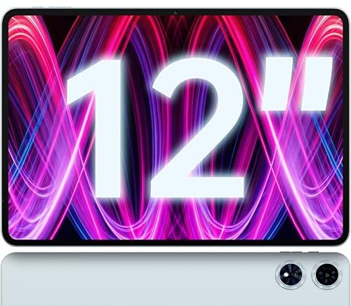 TECLAST Tablet 12 Pollici 90Hz T60Plus Android 14 Tablets 2K, Doppio SIM 4G LTE+5G WiFi, MTK G88 Octa-Core 2.0Ghz, 2000x1200 IPS/16GB RAM+128GB ROM/8000mAh/BT5.2/13MP/TF 8TB/Widevine L1/OTG/GPS-2025