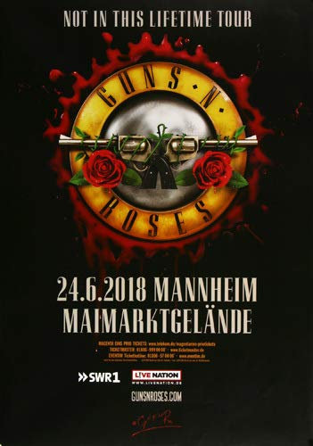 Guns N Roses, Mannheim, 2018, Original - Konzert - Plakat - Poster