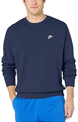 Nike Herren Sportswear Club Rundhalsshirt, Midnight Navy/White, L-T EU