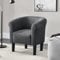 [en.casa] Sessel 70x70x58cm Dunkelgrau Textil Clubsessel Relaxsessel