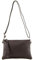 modamoda de T186 Damen Leder Clutch Umhängetasche Abendtasche handmade in Italy, Farbe:Dark Chocolate