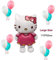 Miya der Märchenland, 18 er set Luftballon, XXL super Süß Hellokitty mit 17 St, Folienballon, Helium Ballons, Deko Luftballon, Aluminiumfolie Ballons.