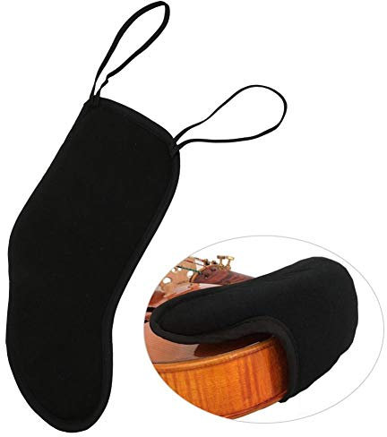 4/4-3/4 Kopfstütze für Violine, Schulterstütze für Violine Zubehör für Musikinstrumente aus schwarzem Flanell