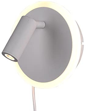 Trio Leuchten LED Wandleuchte Jordan 229210231, Metall Weiß matt, inkl. 5 Watt + 2 Watt LED
