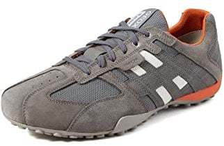 Geox Mens Uomo Snake Sneakers, Lt Grey Anthracite, 6 UK
