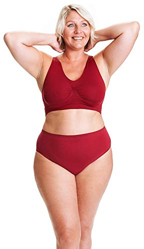 All Woman Womens Plus Size Pull-On Comfort Bra, UK 38B - 56E | Soft Cup, Seamless, Wire Free, No Clasp, Wide Strap, High Back, Breathable Fabric
