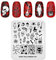 KADS Halloween Nail Plates Nail Stamp Templates Nail Art Stamping Kits with Pumpkin Ghost Skull Bat Image Plates for DIY Decoration (HA007)