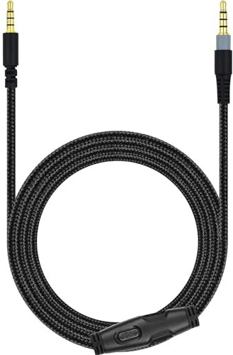 HyperX Cloud Alpha Cable,Removable Replacement Alpha Cord,with Mute & Volume Controls Compatible with HyperX Cloud Mix Alpha Gaming Headset,Xbox One,PS4 Controllers(No Mic)