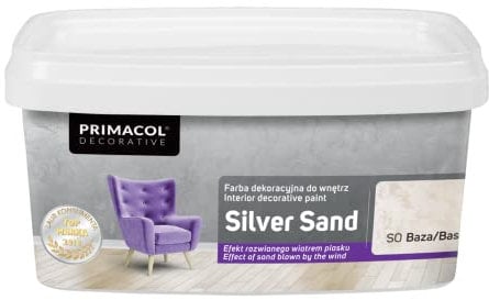 Pintura texturizada de arena plateada para paredes interiores de Primacol Decorative