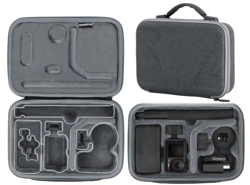 LINGHUANG for DJI OSMO Action 5 Pro 4 3 Case, Storage Bag Carrying Case for DJI OSMO Action 3,4,5 Pro Adventure Combo