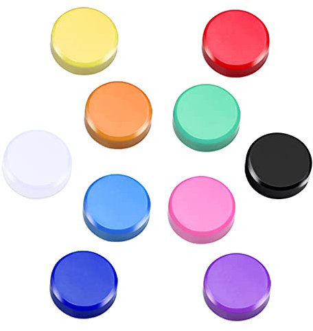 Idota 10 Stück Magnete 10 Farben Kühlschrankmagnet, Magnete für Magnettafel, Rund bunt Magnete Kühlschrank, Kühlschrank Magnete Bunt für Whiteboard, Klassenzimmer, Büro, Schließfächer, Foto