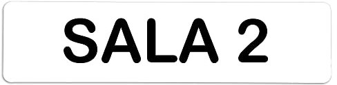 Becral® - Señal de PVC SALA 2 | Placa puerta PVC | Señal informativa | Cartel Puerta 200X50mm
