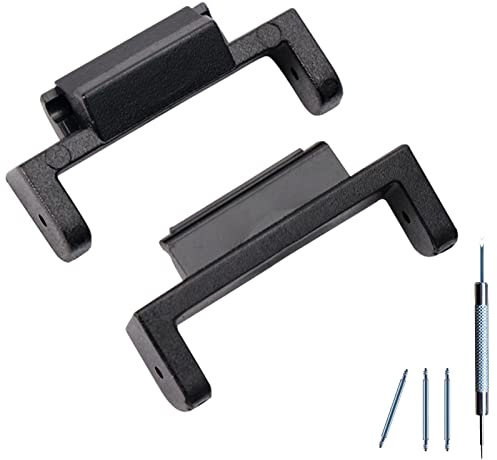 LIJINLAN Hard ABS Adapter Convert 16mm to 22mm Band Connection Adapter Fit for Casio G-Shock DW5600/GW5610/DW9052/GDF-100/GD110/GD120/GA100/GBX110 Accessory (ABS,Black)