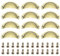 CEEYSEE 12Pcs Cup Handles for Drawers 81 X 35mm Shell Pull Handles Vintage Antique Drawer Semicircle Handle Furniture Door Knobs Handles with Screws (KLSQ/Bronze)