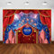 Avezano Zirkus-Hintergrund, Karnevalsnacht, roter Vorhang, Zelt, Fotografie-Hintergründe, Kindergeburtstagsparty-Dekorationen, Babyparty-Banner, Fotoshooting, Studio-Requisiten (2,1 x 1,5 m)