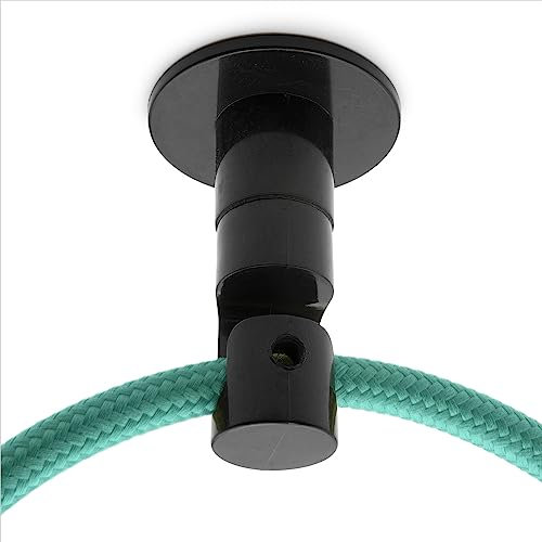 Amarcords - 5 décentrateurs de crochets de plafond pour lampes et suspensions. Crochet de plafond suspendu vertical - Décentralisateur de câble électrique NOIR