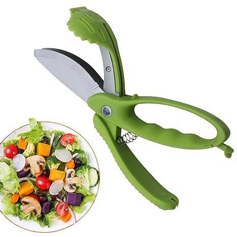 JINGAN Salade de légumes | Légumes salades, ciseaux en acier inoxydable 9 pouces avec poignée confortable, passent au lave-vaisselle