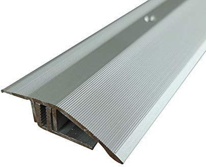 ufitec Profilsystem für Parkett- und Laminatböden - für Belagshöhen von 7-16 mm - viele Farben lieferbar (Niveauausgleichsprofil | 90 cm lang, Silber)
