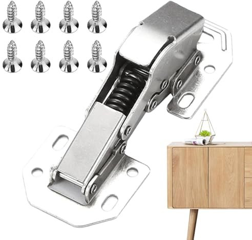 lencyotool Scharniere für Schranktüren - Türscharniere ohne Bohren stab | Schrankbeschläge für Ausstellungsschränke, Schüsselschränke, Schränke, Garderoben, Lagerschränke