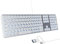 TECURS Slim USB Wired Computer Keyboard - Full Size, LED Backlit, Quiet, Office Keyboard for Apple iMac, MacBook Pro/Air, Mac Pro, Mac Mini - UK Layout - Silver