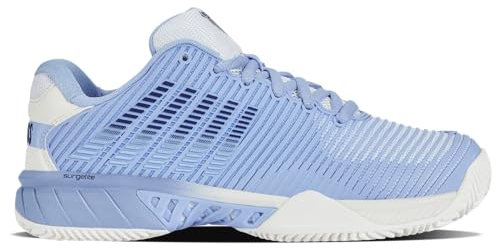 K-Swiss Damen Hypercourt Express 2 HB Tennis Shoe, Bright White/Open Air/Estate Blue, 40 EU