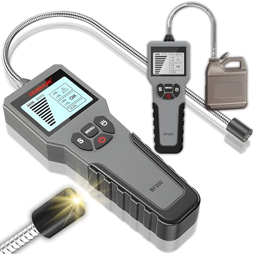Retoo Bremsflüssigkeitstester, DOT3 DOT4 DOT5.1, Grau, 15,6 cm | LCD-Display, flexible Sonde, schnelle Messung, ABS-Gehäuse, 2 x AAAA-Batterien, Auto, Motorrad, LKW, SUV
